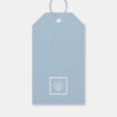 Dusty Blue Seashell bruiloft gast gunst dank u- Cadeaulabel (Achterkant)