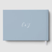 Dusty Blue Signature Script Weddenschap Gastenboek (Achterkant)