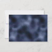 Dusty Blue Silver Floral Geometrische Navy Folie RSVP Kaartje (Achterkant)