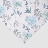 Dusty Blue & Silver Florals | WATERVERF Tissuepapier (Detail)