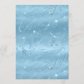 Dusty Blue Silver Glitter 5x7" Wedding Menu (Achterkant)