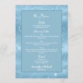 Dusty Blue Silver Glitter 5x7" Wedding Menu (Voorkant)