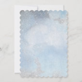 Dusty Blue Silver Glitter Princess Quinceañera Kaart (Achterkant)