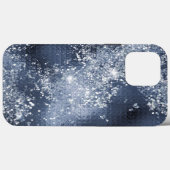 Dusty Blue Silver Glitter Sparkly Case-Mate iPhone Case (Achterkant (horizontaal))