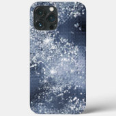 Dusty Blue Silver Glitter Sparkly Case-Mate iPhone Case (Achterkant)