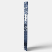 Dusty Blue Silver Glitter Sparkly Case-Mate iPhone Case (Achterkant / Rechts)
