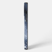 Dusty Blue Silver Glitter Sparkly iPhone Hoesje (Linkerkant)