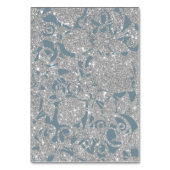 Dusty Blue Silver Glitter Waterverf Floral Arch Kaart (Achterkant)