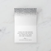 Dusty Blue & Silver Glitter Weddenschap Hartelijk  Aankondiging (Binnen)