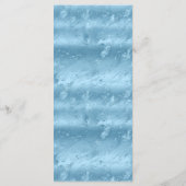 Dusty Blue Silver Marble Glitter 4x9 Wedding Menu (Achterkant)