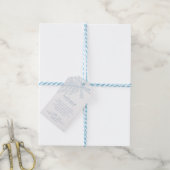 Dusty Blue Simple Botanical Cadeaulabel (Met Touw)