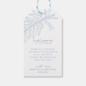 Dusty Blue Simple Botanical Cadeaulabel (Voorkant)