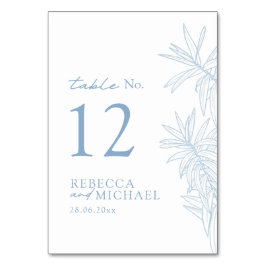 Dusty Blue Simple Botanical Kaart