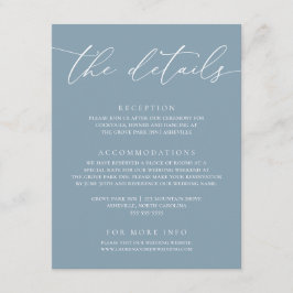 Dusty Blue Simple Elegant Wedding 1 Enclosure Kaar Informatiekaartje