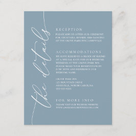 Dusty Blue Simple Elegant Wedding 1 Enclosure Kaar Informatiekaartje