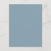 Dusty Blue Simple Elegant Wedding 2 Informatiekaartje (Achterkant)