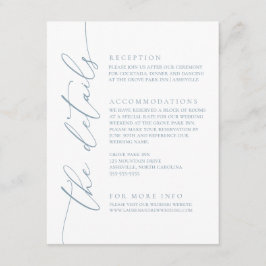 Dusty Blue Simple Elegant Wedding 2 Informatiekaartje