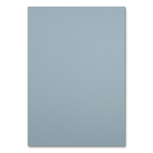 Dusty Blue Simple Floral Script Minimalistisch Chi Kaart (Achterkant)