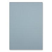 Dusty Blue Simple Floral Script Minimalistisch Chi Kaart (Achterkant)