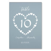 Dusty Blue Simple Floral Script Minimalistisch Chi Kaart (Voorkant)