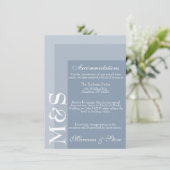 Dusty Blue Simple Modern Chic Script Weddencard Bedankkaart (Staand voorkant)