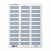 Dusty Blue Simple San Serif Typography Etiket (Full Sheet)