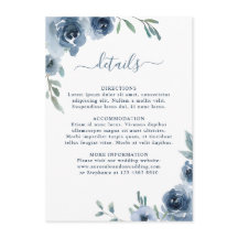 Dusty Blue Slate Floral Botanical Chic Wedding