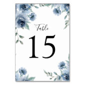 Dusty Blue Slate Greenery Floral Geometric Kaart (Achterkant)