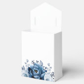 Dusty Blue Slate Navy Botanica Vrijgezellenfeest Bedankdoosjes (Geopend)