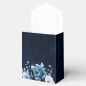 Dusty Blue Slate Navy Botanica Vrijgezellenfeest Bedankdoosjes (Geopend)