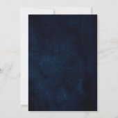 Dusty Blue Slate Navy Botanical Rehearsal Dinner Kaart (Achterkant)