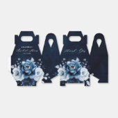 Dusty Blue Slate Navy Botanical Vrijgezellenfeest Bedankdoosjes (Uitgevouwen)