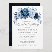 Dusty Blue Slate Navy Botanical Vrijgezellenfeest Kaart (Voorkant / Achterkant)