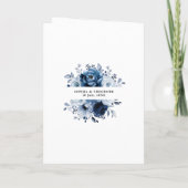 Dusty Blue Slate Navy Floral Botanical Wedding (Achterkant)