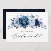 Dusty Blue Slate Navy Kaart (Voorkant / Achterkant)