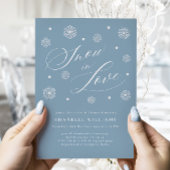 Dusty Blue Snow in Love Bridal Shower Uitnodiging