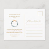 Dusty Blue Snowflake Christmas Briefkaart (Achterkant)