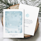Dusty Blue Snowflake Holiday Kaart