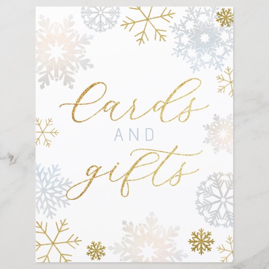 Dusty Blue Snowflake Kaarten & Geschenken Teken (Voorkant)