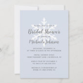 Dusty Blue Snowflake Winter Vrijgezellenfeest Kaart (Voorkant)