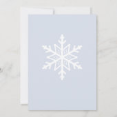 Dusty Blue Snowflake Winter Vrijgezellenfeest Kaart (Achterkant)