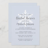 Dusty Blue Snowflake Winter Vrijgezellenfeest Kaart (Voorkant / Achterkant)