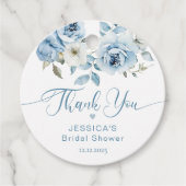 Dusty blue Something blue bridal bedankt Bedankjes Labels (Voorkant)