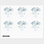 Dusty blue Something blue bridal bedankt Ronde Sticker (Vel)
