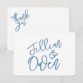 Dusty Blue, speciaal gepersonaliseerd Notitiekaartje