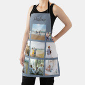 Dusty Blue Specialized Family Photo Collage Name Schort (Insitu)