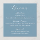 Dusty Blue Spring Wedding Menu Kaart (Voorkant)