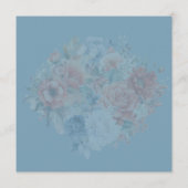 Dusty Blue Spring Wedding Menu Kaart (Achterkant)