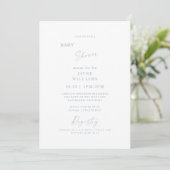 Dusty Blue Springing op het Scene Baby shower Kaart (Staand voorkant)