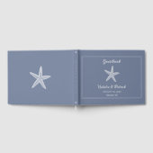 Dusty Blue Starfish bruiloft Gastenboek (Volledig)